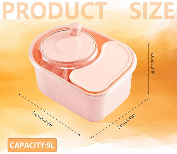 Fruit Cleaner Spinner, Large Fruit Washer Spinner, Fruit Cleaner Spinner with Fruit Washer Bowl and Brush, Vegetable Fruit Spinner Washer,Fruit and Vegetable Scrubber
