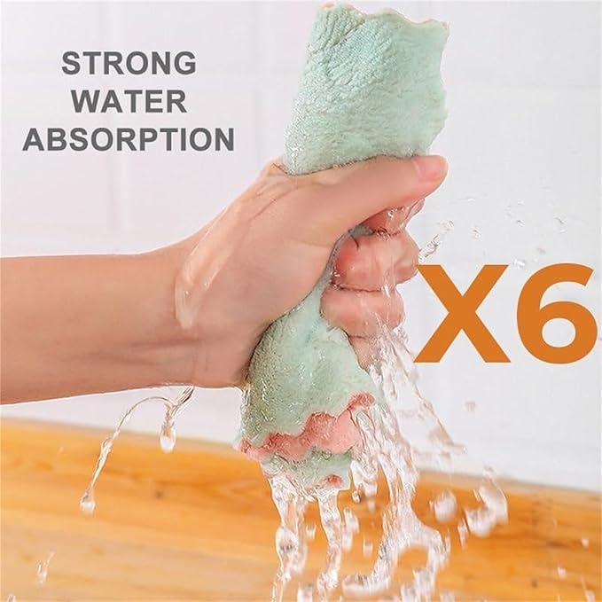 Convenient Cloth Changing Mini Mop + Magic Cleaning Cloth*6, Zero Touch Snap Grip Mini Mops for Wet & Dry Cleaning, Lightweight Snap for Corners (36in - P + Cloth*6)