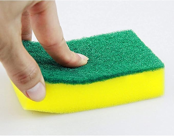 Sponge Individually Wrapped 200 Pack Kitchen Dishwashing Sponge, Non Scratch Scouring Pad, Odor-Free Sponge Wipes for Travel Apartments