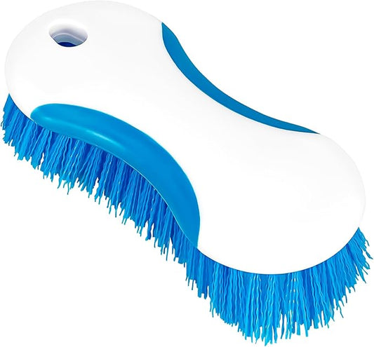 6.3" Multi Purpose Heavy Duty Scrub Brush with Non-Slip TPR, Cleaning Brush with Stiff Bristles for Tile Floors，Walls, Carpet, Tubs，Sink ，Blue