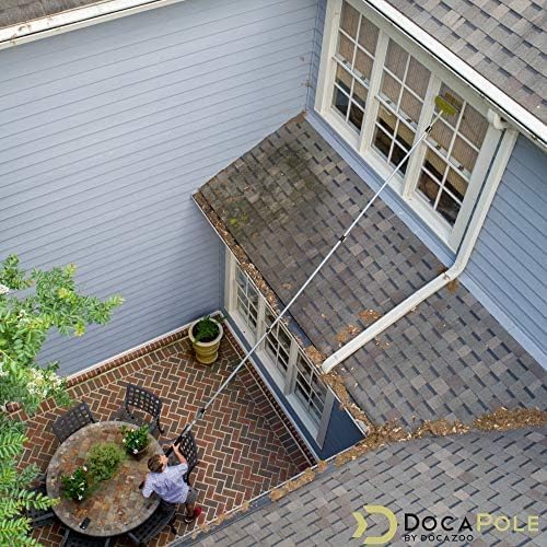 DOCA Telescoping Pole 6-24 Ft - Extension Pole for Cleaning, Feather Duster, Window Washing Kit, Paint Roller, Window Squeegee - High Reach Extendable Kit for Indoor & Outdoor - Squeegee Scrubber