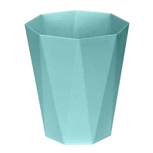 Plastic Trash Can - Waste basketbin for Office,Home,Bathroom,Kitchen - 1.8 Gallon - Green