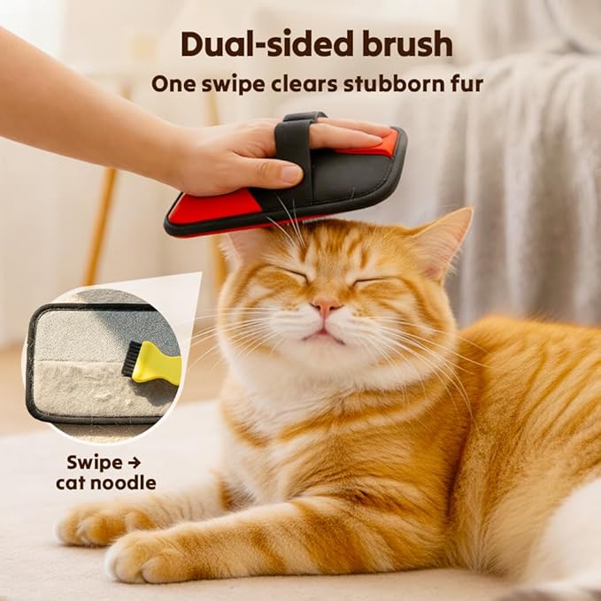 Pet Hair Removal Glove, 2026 Upgraded Electrostatic Pet Hair Remover Glove with Brush, Pet Hair Remover Pocket Storage for Pet Hair Remover Tool on Carpet, Clothing, Couch, Car Seat