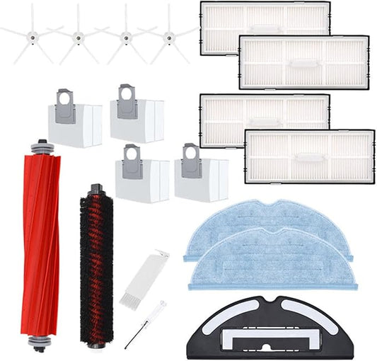 Accessories Kit Compatible for Roborock S7/Pro/MaxV//MaxV Plus/Maxv Ultra G10 G10S G10SPRO Robot Vacuum Replacement Parts, Main Side Brush Self-Cleaning Brush Dust Bag Filter Mop Pad and Holder