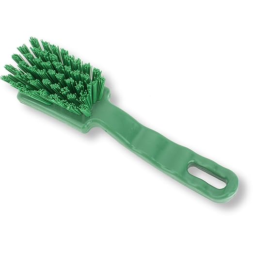 SPARTA 41395EC09 Plastic Scrub Brush, Detail Brush, Kitchen Brush With Hanging Hole For Cleaning, 7 Inches, Green, (Pack of 6)