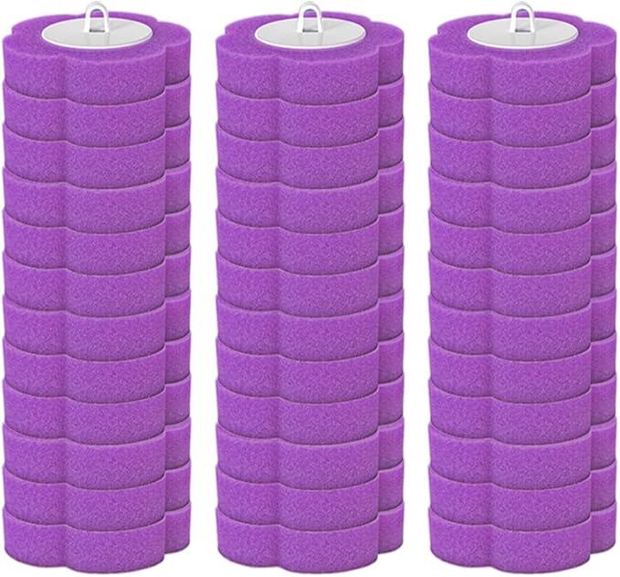 Disposable Toilet Cleaning System: Toilet Brush & Holder Kit with 18PCS Pre-Soaked Cleaner Wall-Mount Scrubbing Toilet Brush Bathroom Cleaning Kit (36-Pack Lavender Brush Head)
