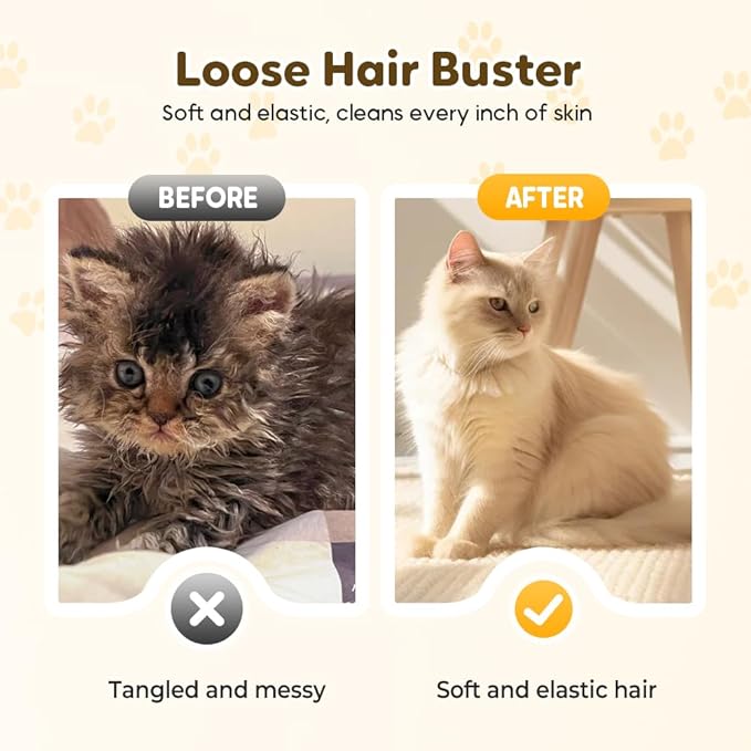 Auiepet 2025 New Pet Hair Removal Glove, Upgrade Electrostatic Pet Grooming Gloves for Cats and Dogs, Efficient Cat Gloves