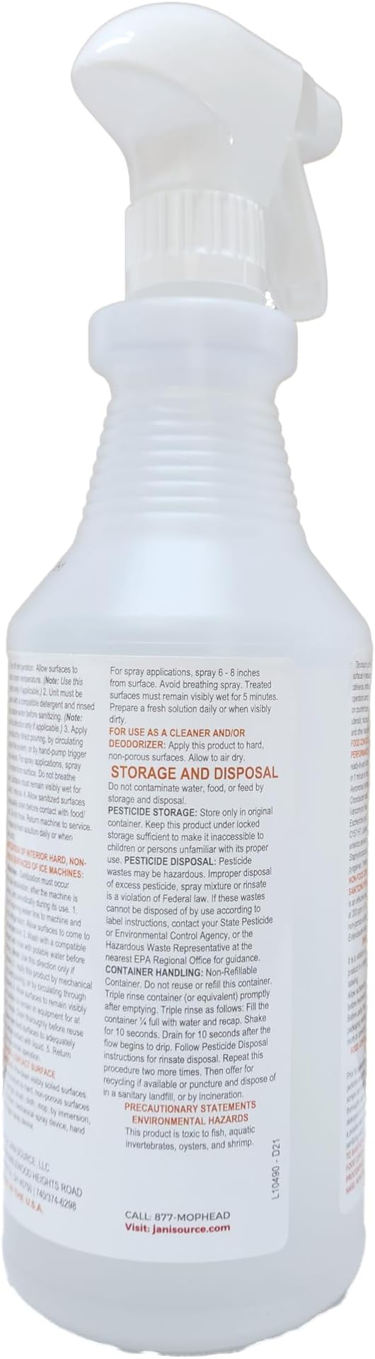 Bussit Clean Food Surface Sanitizer & Cleaner, Kills 99.9% of Kitchen Bacteria, 1 Quart (3 Pack)