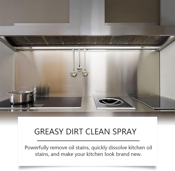 Multifunctional Powerful Kitchen Foam Cleaner, 2025 New All Purpose Oil Stain Cleaning Spray, Powerful Degreasing, Gentle Formula, Perfect Forovens, Grills And Microwaves (2)
