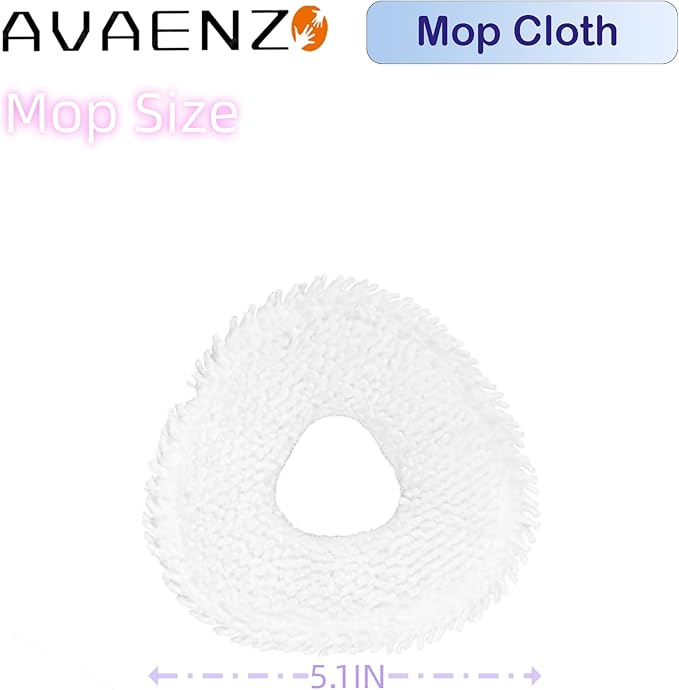 Avaenzo Replacement Mop Pads Compatible with Narwal Freo Pro X Ultra Narwal Freo Z Ultra Z10 T10 J3 J4 J5 R10 Microfiber Resuable Mop Cloth Robot Vacuum Cleaner Accessories