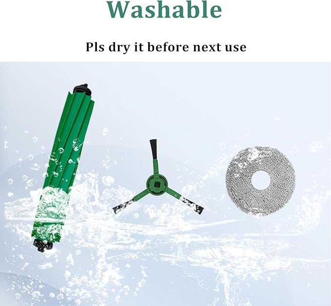 16 PCS Replacement Accessories Parts for iRobot Roomba Plus 405/505/ 507 Combo Robot Vacuum Cleaner, Vacuum Parts with 1 Main Brush, 3 HEPA Filter, 4 Side Brushes, 4 Dust Bag, 4 Mop Cloths