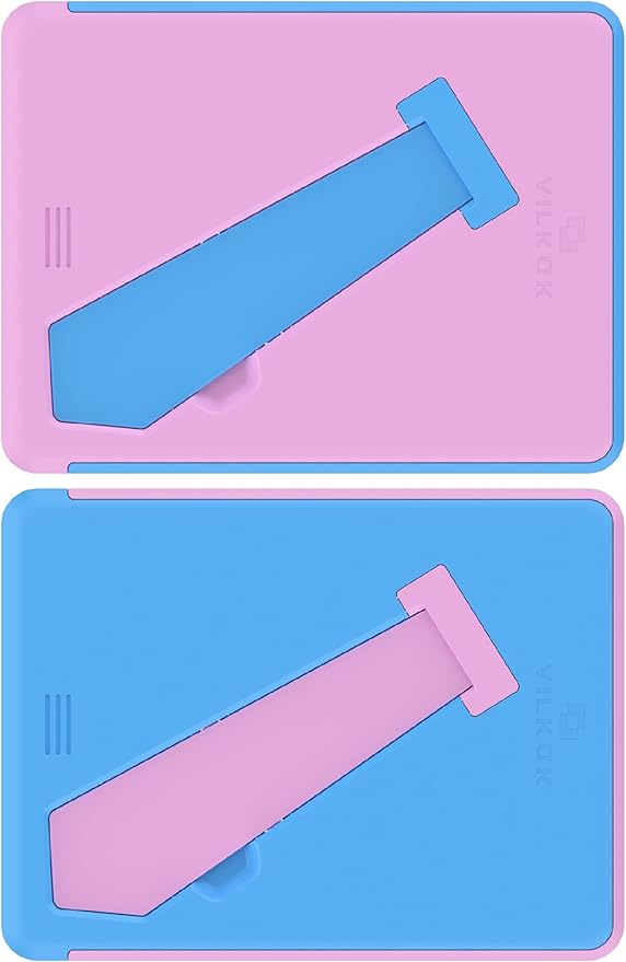 2-Pack 5x7 Picture Frame or 4x6 with Mat – Shatterproof Plastic Photo Frame for Family, Nursery & Playroom, Wall & Tabletop Picture Frames for Home or Office, Safe Lightweight Design, in Pink and Blue