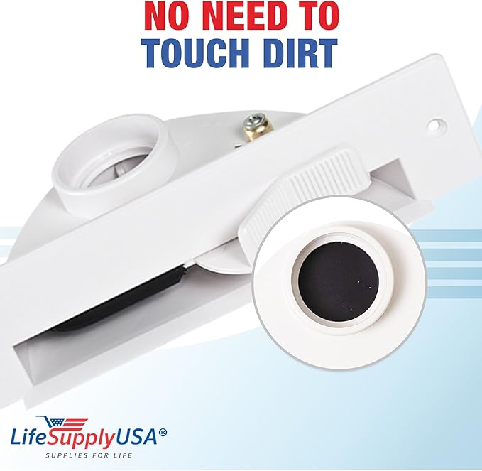 LifeSupplyUSA Central Vacuum Automatic Vac Dust Pan Sweep Inlet Valve White
