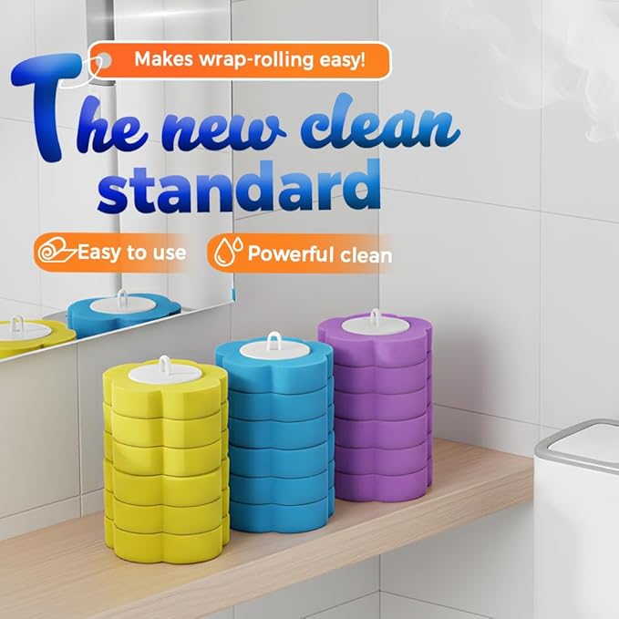 Disposable Toilet Brush, 2025 New Toilet Brush Holder, Compact Wall Mounted Toilet Brush for Modern Bathrooms, Hygienic Toilet Cleaner for Families (Gray+18PCS Brush Heads)