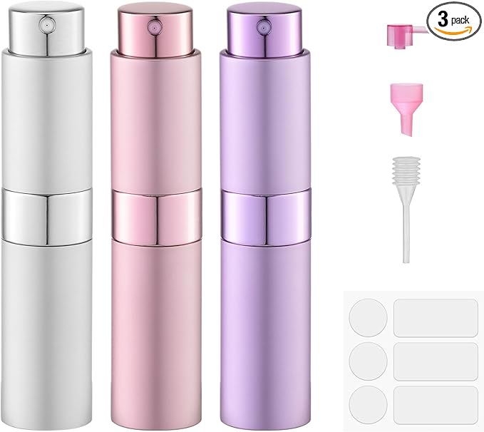 Perfume Atomizer Travel Bottle Refillable: Cologne Sprayer Portable for Men - Mini Spray Empty for Refill - 8ml Small Size Purple