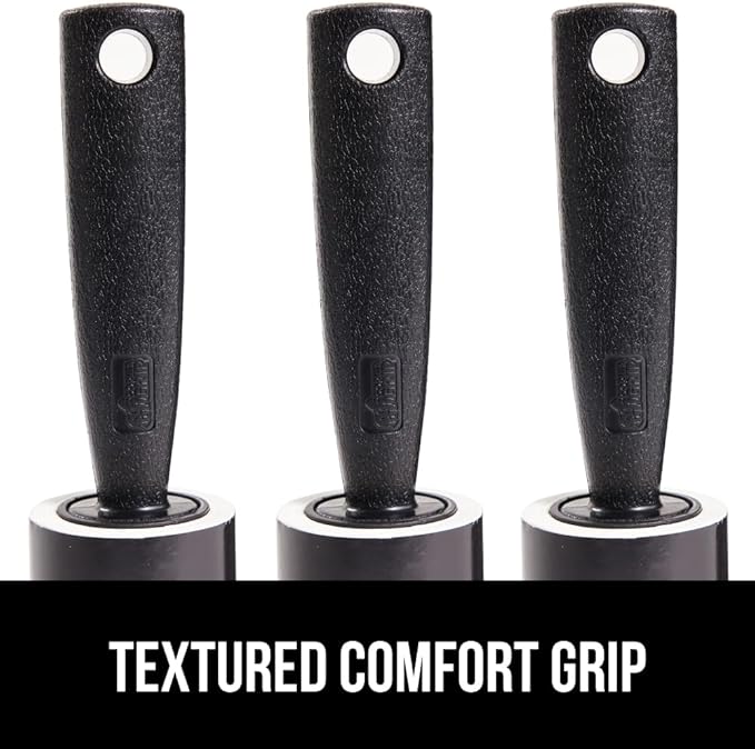 GORILLA GRIP Extra Grippy Lint Rollers, 570 Large Easy Tear Sheets, 3 Comfort Handles + 6 Refillable Rolls Included, Pet Hair Remover Brush, Clothes Furniture, Dog, Cat Animal Friendly Reusable Roller