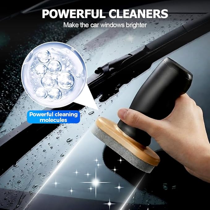 Handheld Glass Oil-Film Remover, 2026 Upgrade Glass Emulsion Cleaner, New Glass Cleaning Board, Automotive Oil Film Cleaning Brush for Car Windows (1, Medium)