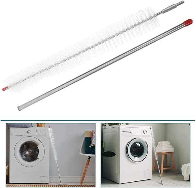 NAMOARLY 2pcs Handle Detachable Stainless Steel Washing Machine Brush Versatile Lint for Dryer Refrigerator and Air Conditioner Cleaning