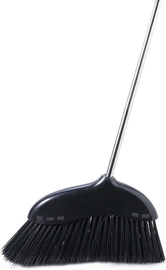 Yocada Heavy Duty Broom Outdoor&Indoor Broom Commercial for Courtyard Garage Lobby Mall Market Floor Home Kitchen Room Office Pet Hair Rubbish 56.9Inch Black