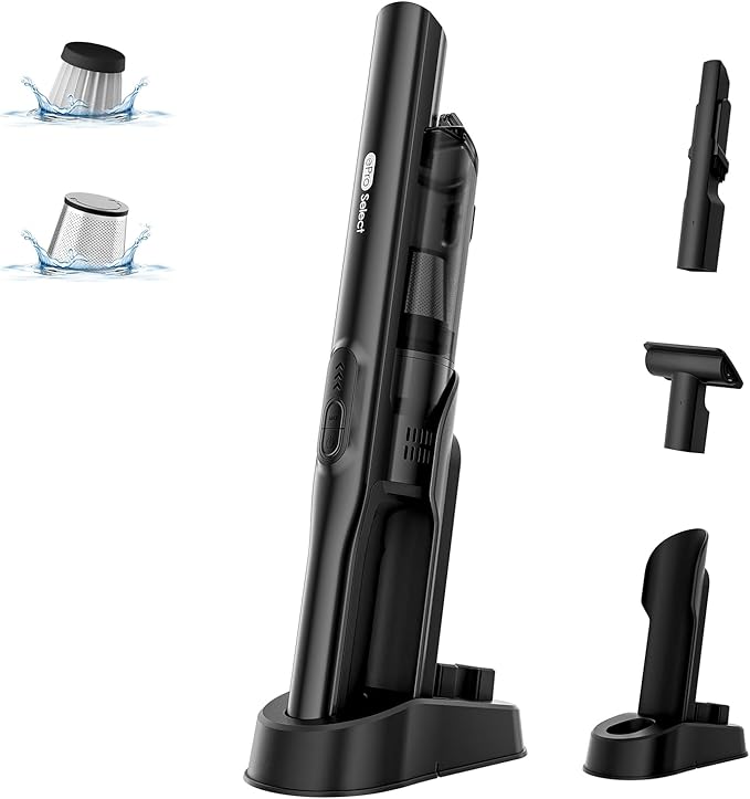 EPROEON Cordless Handheld Vacuum Cleaner, 13000Pa Strong Suction, Mini Vacuum with Charging Dock, 40 Mins Runtime, LED Light, HEPA Filter, One-Click Empty for Car Detailing and Home