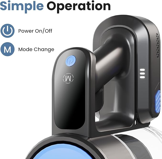 DUMOS Cordless Vacuum Cleaner, Lightweight Stick Vacuum Cleaners for Home, Powerful Suction & LED Lights Rechargeable Battery for Carpets, Pet Hair, Hardwood Floors