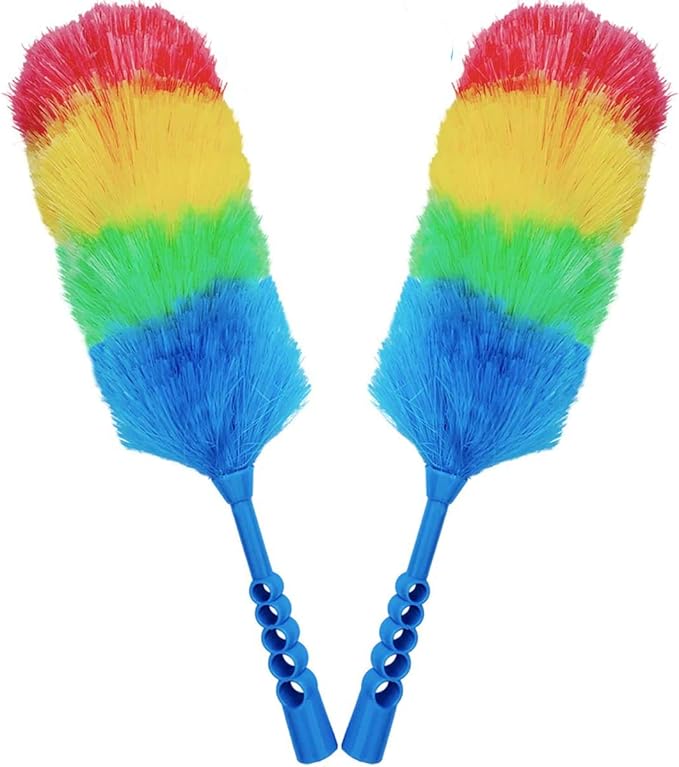 Tockrop 2 Pack Upgrade 19” Static Duster Beandable and Washable - More Fibers Bigger Head Less Loss of Fiber Duster