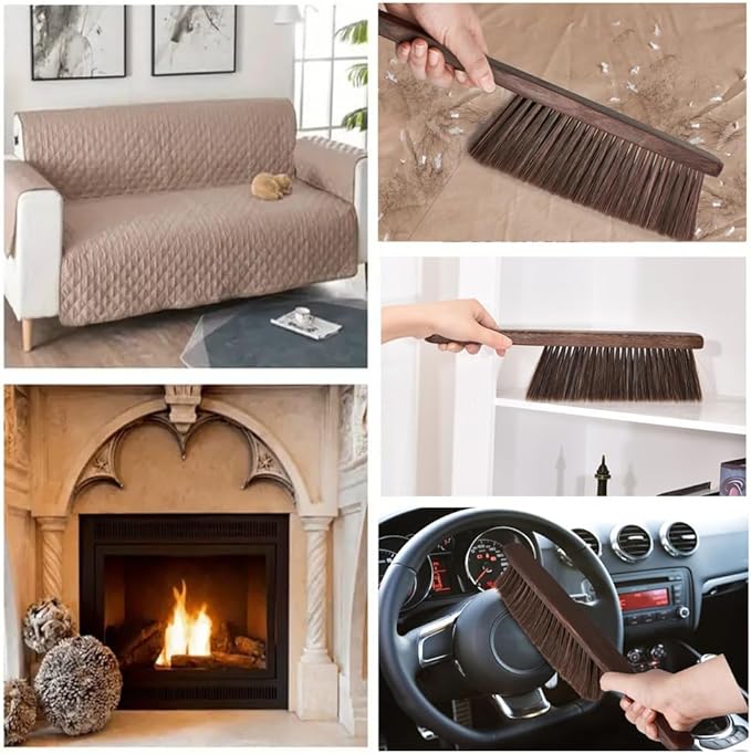 Hand Broom Brush Dust Cleaning: Hand Brush, Dusting Brush, Couch Brush, Soft Brush Cleaning, Dust Broom, Handheld Broom, Bed Brush, Hand Brush for Cleaning The Bed, Sofa, Fireplace, car, etc.