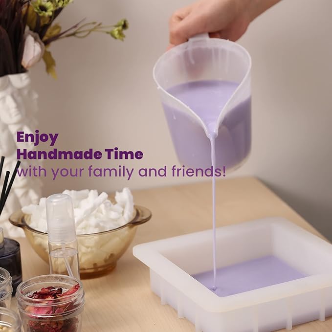 Soap Molds 6 inch Silicone Slab Mold Square DIY Handmade Loaf Mould