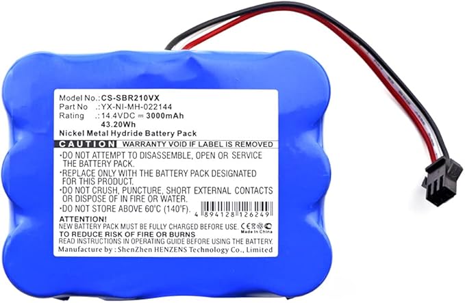 Henhaoro Vacuum Battery for Samba YX-NI-MH-022144 bObi Classic BObi Pet Robotic Vacuum Cleaner 017144-TN BQBS1000 BQBS1003 XR210 Hovo 510 Hovo 510 Plus IQX-510 710 770 510B S350