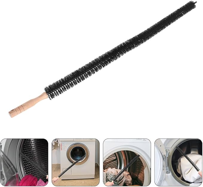 Healifty 2pcs Washing Machine Cleaning Brush Long Handle Multi-Purpose Dryer Vent Cleaning Tool with Full Bristles for Laundry Tub and Pipe Maintenance