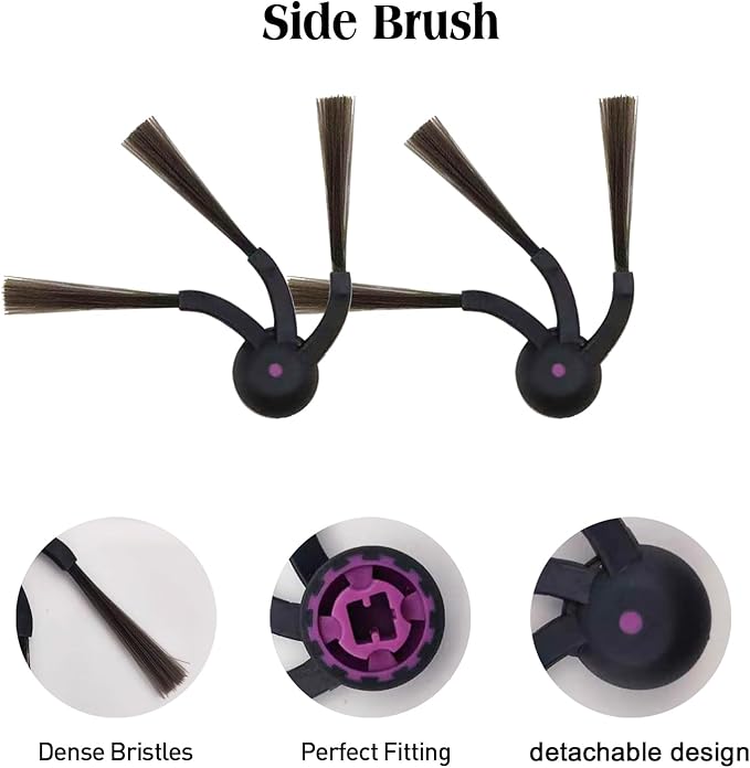 Replacement Accessories for Eureka J15 Evo Ultra Robot Vacuum,1Rubber Main Brush,4Mop Pads,4Filters,4Side Brush,4Dust Bag,1Cleaning Brush.