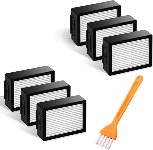 APZOVO 6 Pack Replacement HEPA Filter for iRobot Roomba i7 i7+ i3 i3+ i4 i4+ i6 i6+ i8 i8+ E5 E6 E7 J5 J5+ J6 J6+ J8 J8+