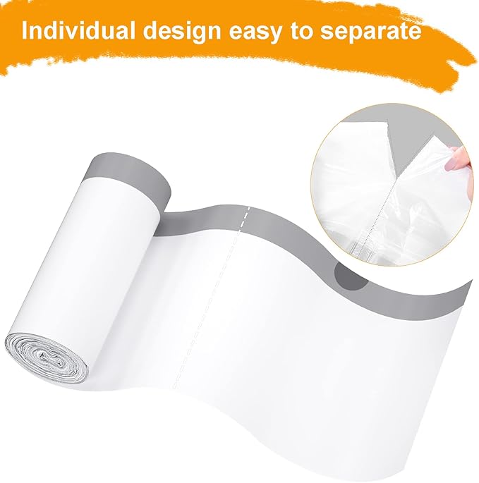 TECHSHARE Biodegradable 100 Count 6 Gallon Trash Bags, Compostable, Non-Toxic, Odorless, Leakproof, Strong and Durable, Suitable for Kitchen, Bedroom, Living Room, Bathroom, Office