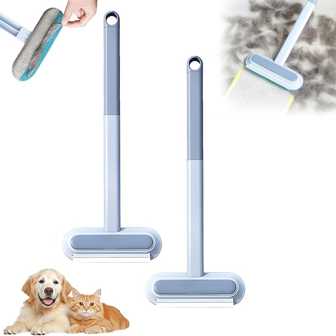Multifunctional Pet Hair Remover, 2025 4 in 1 Washable Long Handle Cat and Dog Hair Removal Brush,Adjustable Lint Brush for Furniture, Couch, Carpet, Clothes and Laundry (2)