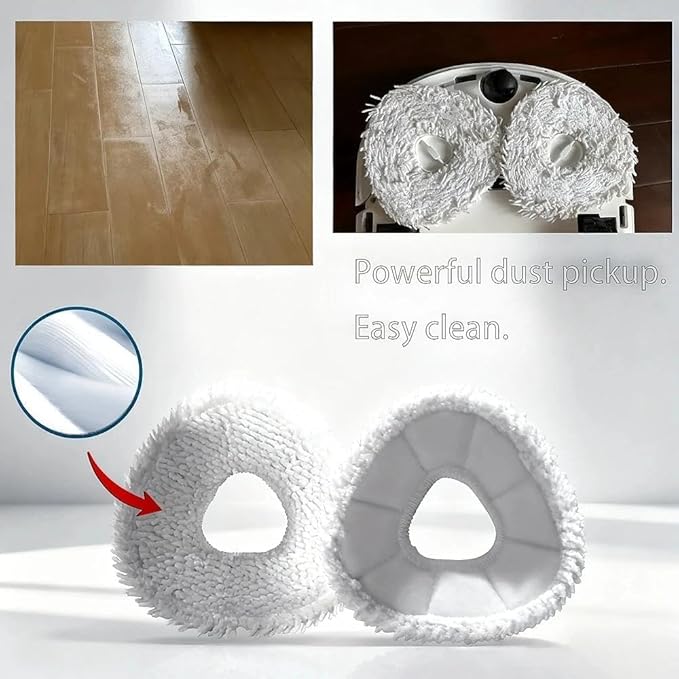 Replacement Parts Accessories Compatible with Narwal Freo Robot Vacuum 6 Side Brushes, 4 Cleaning Cloths, 3 HEPA Filters, 1 Roller Brush All-in-One Maintenance Accessories Set for Enhanced Performance