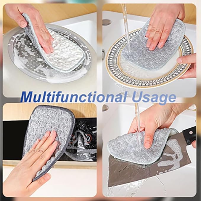 Double-Side Scratch-Free Wire Dishcloth, Multipurpose Wire Dishwashing Rags for Wet and Dry Non Scratch Dishcloth Rag, Reusable Metal Scrubbing Pads Sponge Cloths for Kitchen Cleaning (20pcs)