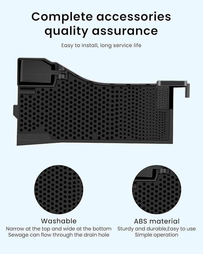 3 Pack S7 Pro Ultra Replacement Parts Compatible for Roborock S7 Pro Ultra, S7 Maxv Ultra Vacuum Cleaner, 2 Water Filter, 1 High-Speed Cleaning Brush, For Mop Washing and Dock Self-Cleaning