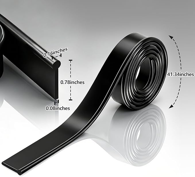 MRDARENSU 41-Inch High Elasticity Replacement Silicone Squeegee Strips, for Windows Glass Shower Door Cleaning, Durable and Easy to Install