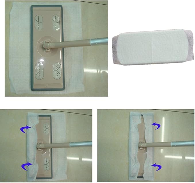 ZaH 100pcs Cleaning Paper Electrostatic Paper Mop Disposable Paper Clean Dust & Hair for Floor, Window, Camera, TV, Wall & Door (Paper)