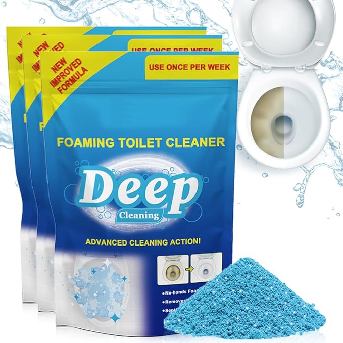 Toilet Cleaner, 2025 Upgrade Multipurpose Toilet Bowl Cleaner Toilets Cleane, Self Activating Powder for Toilets Bowls Cleaning, Powerful Foaming Toilets Bowls Cleaner, Deep Cleaning Tool (3)