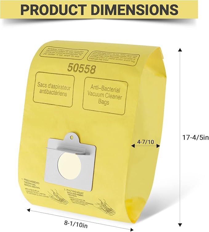 Vacuum Cleaner Bags Fit for Kenmore Canister Type C/Q 50555 50557 50558 and Type C-5, 10PCs By Improvedhand