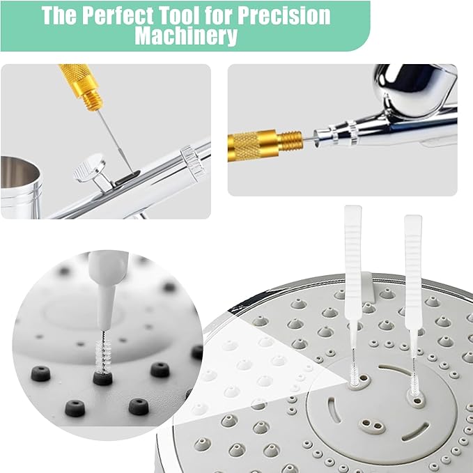 CrenCe 56Pcs Multisize Showerhead Cleaning Tool, Shower Head Cleaner Brush Picks Unclogging Tiny Nozzle Little Gaps, for Household Bathroom Colorful.