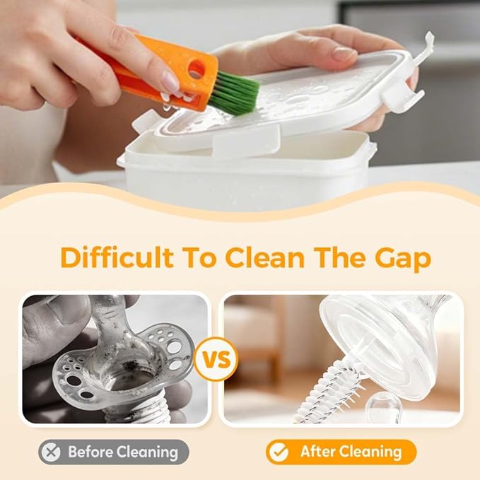 Upgrade 3 in 1 Cup Lid Cleaning Brush Set, 2025 New 12PCS Multifunctional Bottle Crevice Portable Cup Lid Cleaning Brushes, Crevice Cleaning Brush, Home Kitchen Crevice Brush Tools (2)