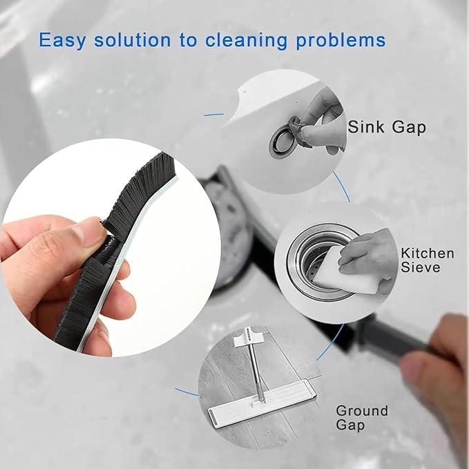 5-Pack Beveled Cleaning Brushes– HardDurable Stiff Bristle Scrub Brushes for Tight Gaps, Bathroom, Kitchen & Tile Cleaning – Multi-Purpose Gap Cleaner Tool for Hard-to-Reach Spaces, Non-Slip Handle