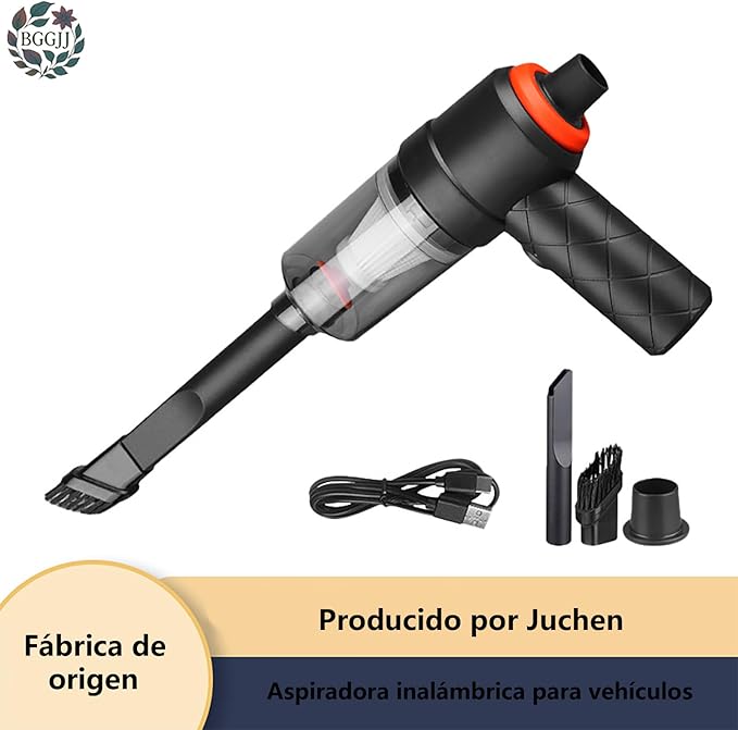 BGGJJ Car Vacuum Portable Cordless, Handheld Vacuum Cordless with 30Mins Rechargeable Battery, 90W High Power, Small Handheld Vacuum Cleaner for Car, Home, Pet Cleaning,Office. (ImageColor)