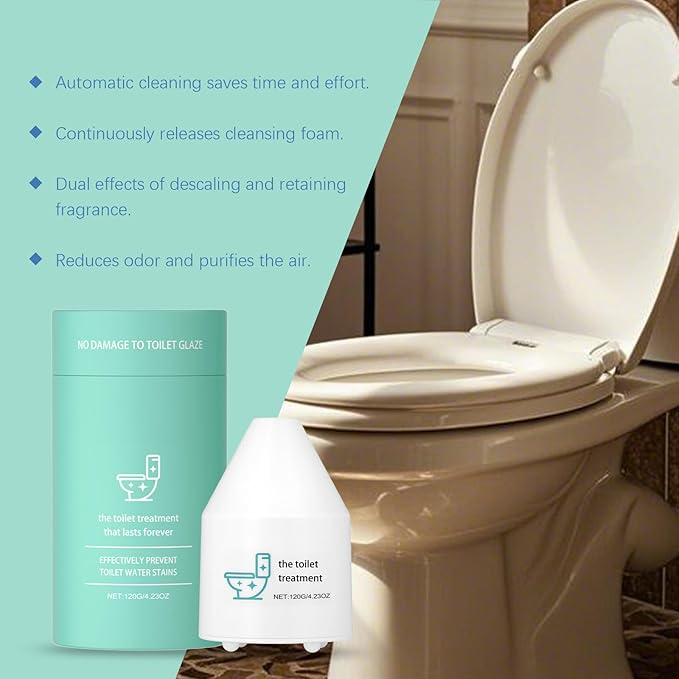 Toilet Deep Cleaner for Bowl and Tank, Long-Lasting Fresh Scent, No Scrubbing Required, Automatic Refreshing Formula, 4.23 oz