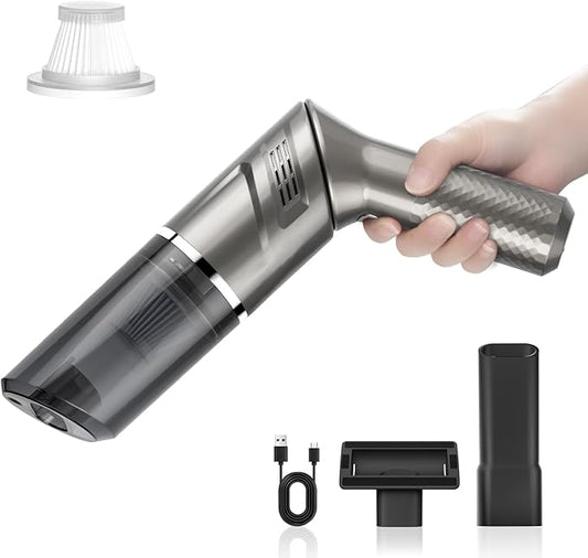 MZGO Cordless Car Vacuum Cleaner,Portable Handheld Vacuum with 90° Adjustable Handle,120W / 12000Pa Rechargeable Mini Dust Buster for Cars,Carpets and Pet Hair