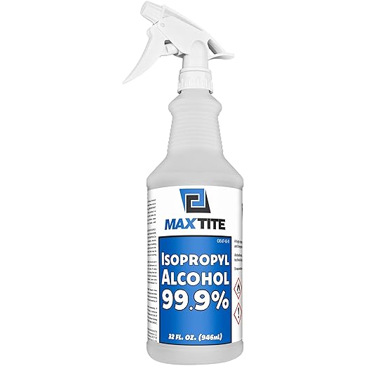 MAXTITE 99.9% Isopropyl Alcohol (32 fl oz) - Includes Heavy-Duty Spray Nozzle - Made in USA