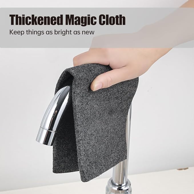 Fliwos Thickened Magic Cleaning Cloth, 2026 New Reusable Glass Wiping Cloths, Streak Free Cleaning Cloths, Multipurpose Microfiber Cleaning Rags Towels for Kitchen, Window and Car Glass (10, 8×12 in)