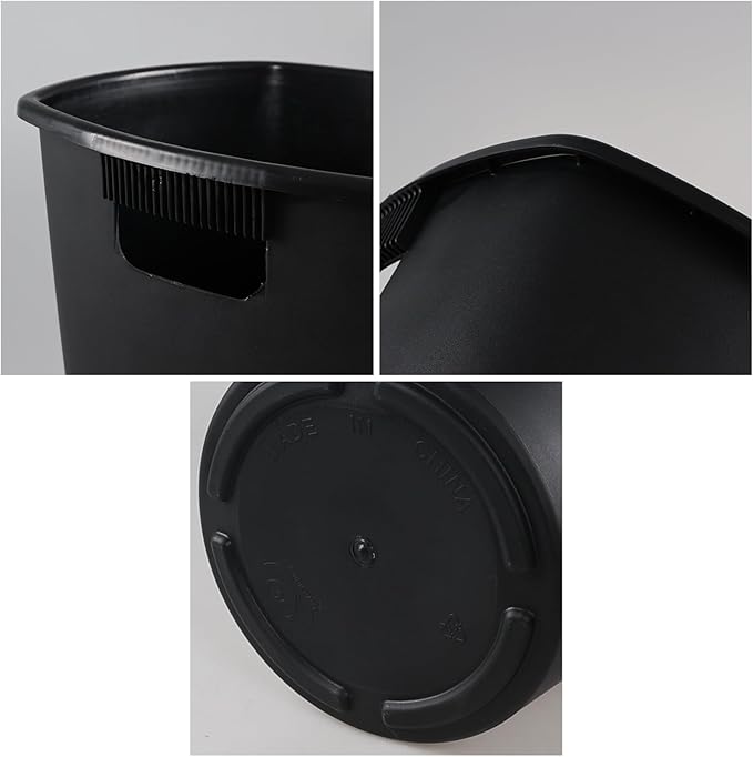 4-Pack 15.98 Inch Plastic Flower Buckets for Cut Flowers, Black Tall Flower Bucket Vase for Home, Wedding Decorations